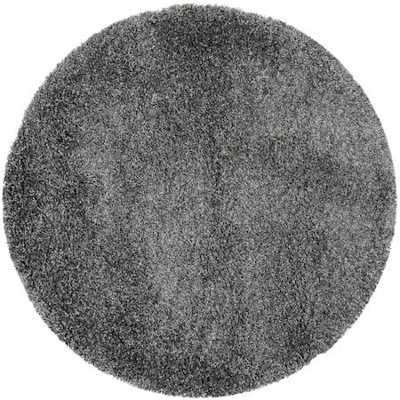 Safavieh 5 ft. 3 in. x 5 ft. 3 in. Contemporary Shag Power Loom Area Rug Dark Grey SG151-8484-5R